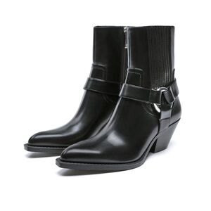 ❌SOLD❌ Zara Heeled Cowboy Ankle Boots